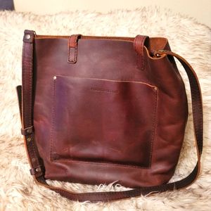 Portland Leather Crossbody Tote